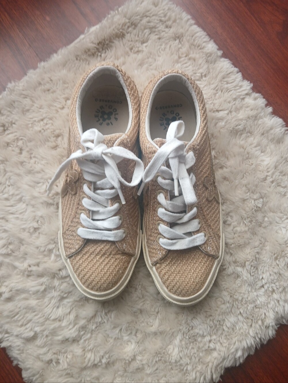💎 CONVERSE Women's Shoes Golf Le Fleur x Converse One Star Ox Burlap